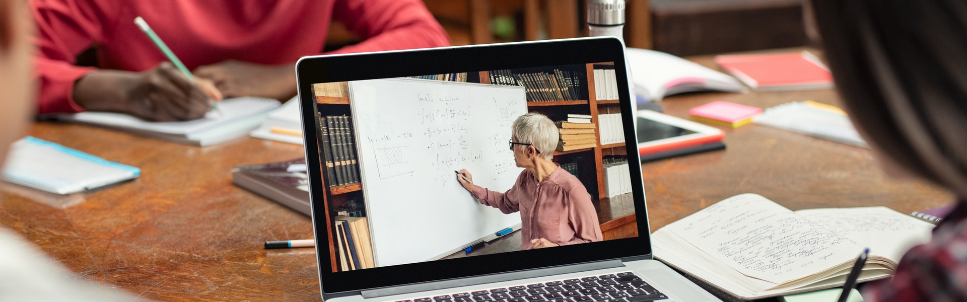 Tutoring on a laptop