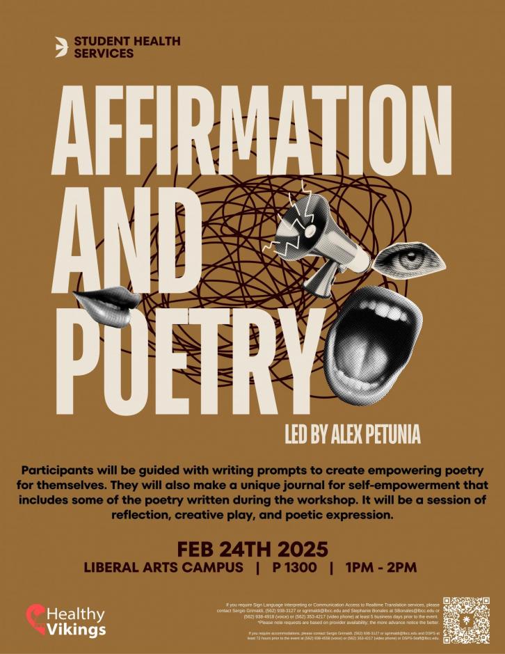 Affirmation and Poetry Event Flyer