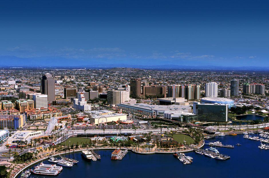 The Long Beach Skyline.