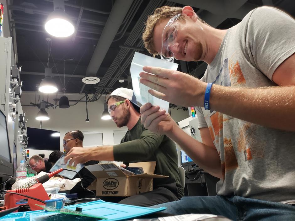 LBCC Students working on project in Electrical Technology Lab