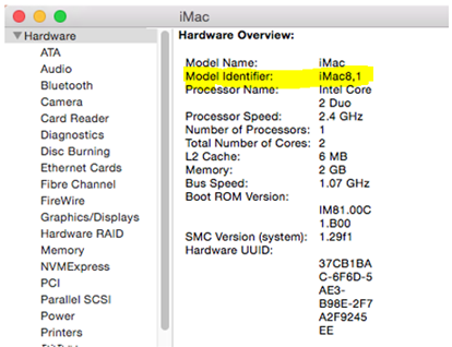 Mac Model Identifier